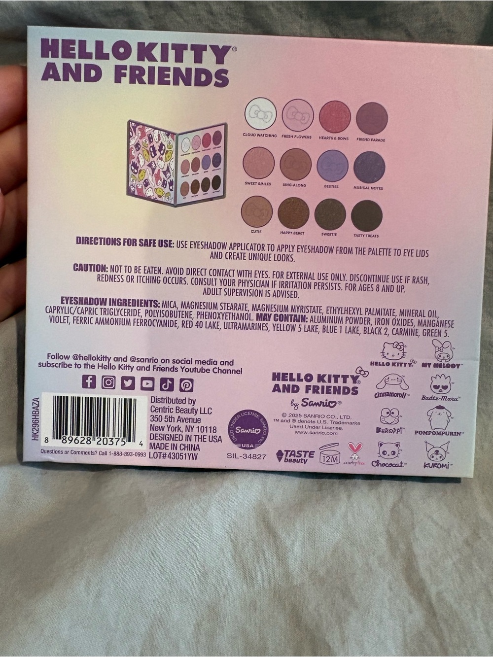 Hello Kitty & Friends 12 Shade Eyeshadow Palette - Picture 2 of 3